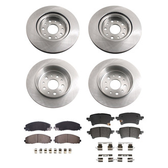 bproauto® - Front and Rear Brake Kit with Semi-Metallic Pads