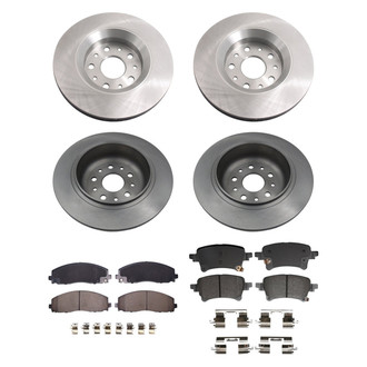 bproauto® - Front and Rear Brake Kit with Semi-Metallic Pads