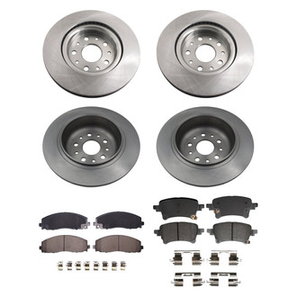 bproauto® - Front and Rear Brake Kit with Semi-Metallic Pads
