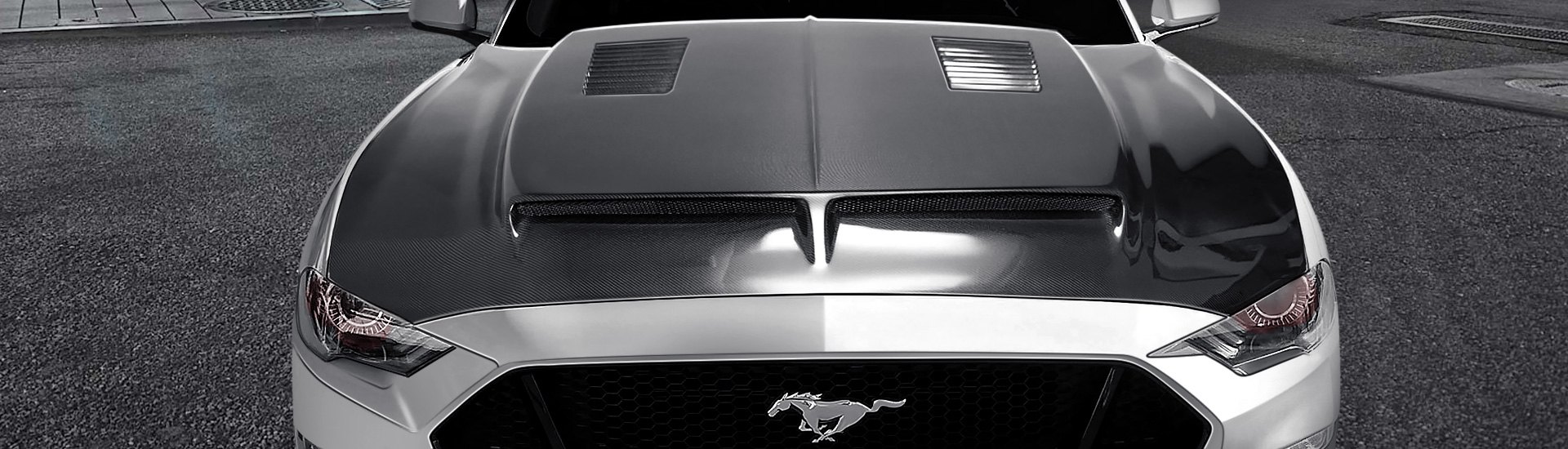 GT500 Style Carbon Fiber Hood by Carbon Creations for 2018 and Up Ford Mustang