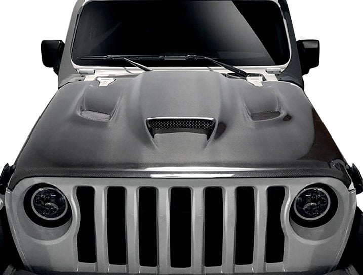 Hellcat Style Carbon Fiber Hood Is Now Available for Jeep Wrangler