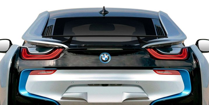 For BMW i8 2014-2019 GT style Carbon Fiber Rear Roof Spoiler Wing Trunk Lip  Boot Cover Car Styling