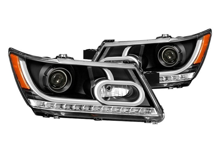 New DRL Bar Halo Projector Headlights from Spyder for Dodge Journey at ...