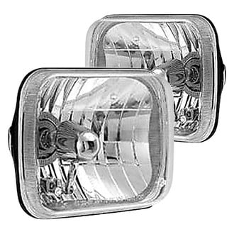 Rampage® - 7x6" Rectangular Chrome Euro Headlights