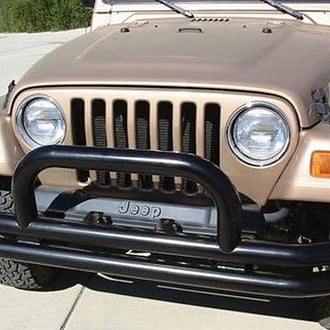 Rampage® - Double Full Width Front Tubular Bumper with Hoop