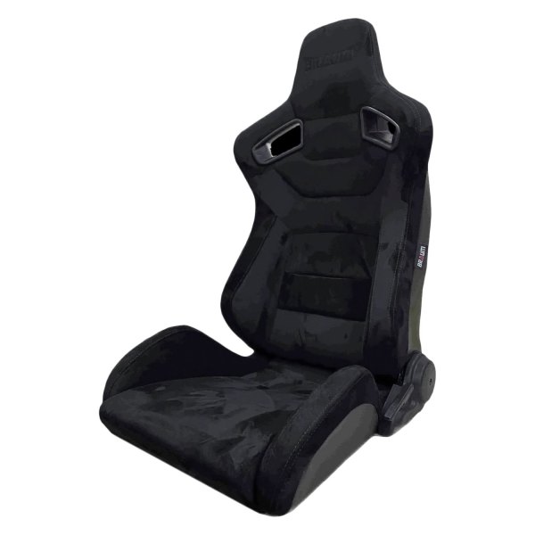 Braum® - Elite Series Sport Seats, Black Suede with Gray Stitching