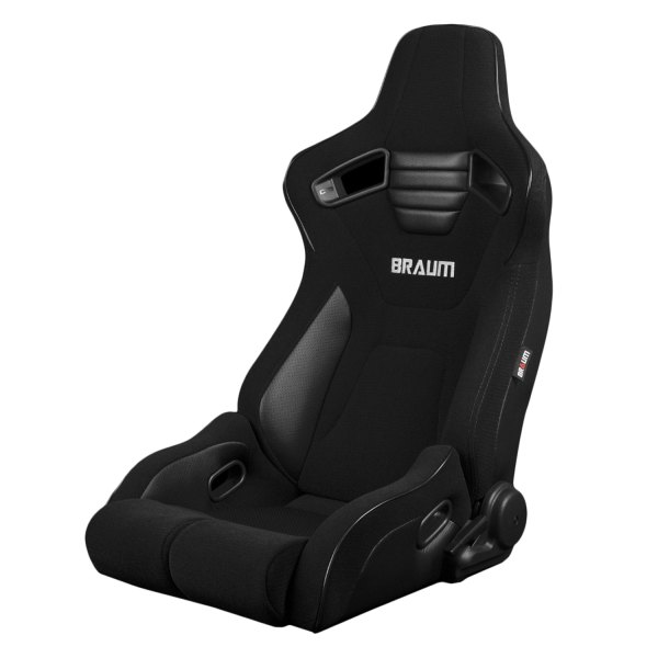 Braum® - Elite-R Series Sport Seats, Black Jacquard with Black Stitching