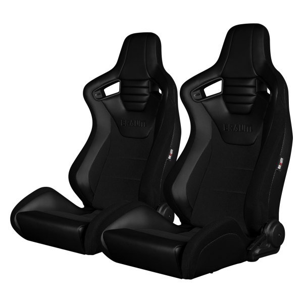 Braum® - Elite-S Series Leatherette Black Racing Seats