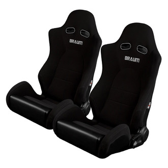 Braum® - Advan Series Seats, Black Fabric with Black Stitches
