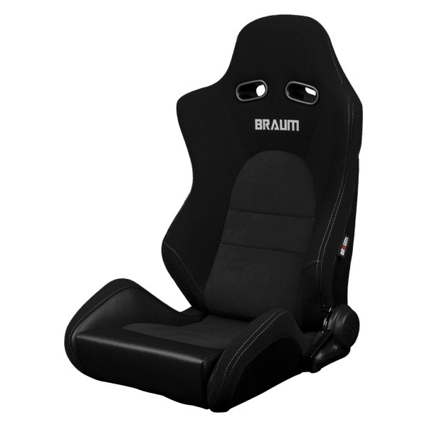Braum® - Advan Series Seats, Black Jacquard with Black Alcantara Insert