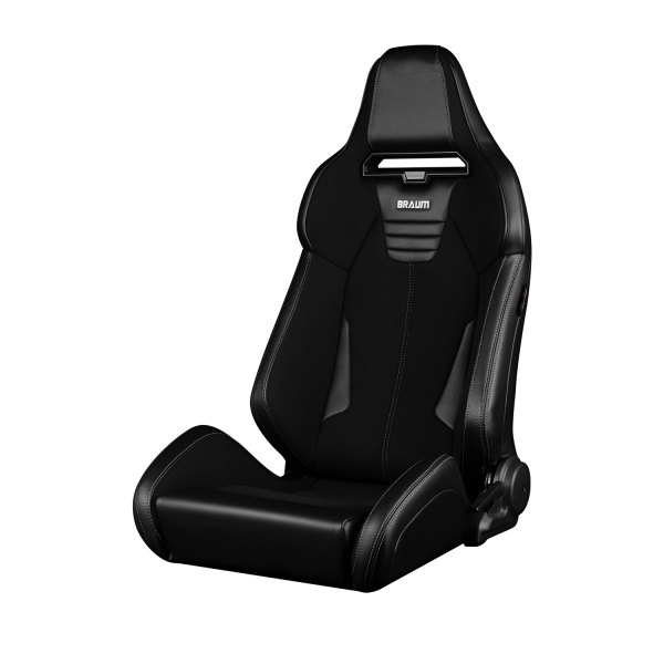 Braum® - Viper X Series Black Leatherette Sport Seats with Grey Stitching