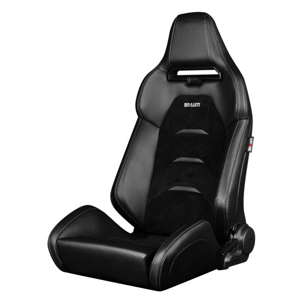 Braum® - Viper X Series Sport Seats, Black with Suede Inserts