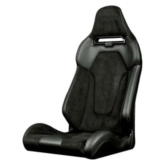 Braum® - VIPER X Series Fixed Back Black Suede Bucket Seat