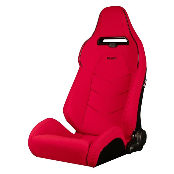 Braum® - Viper X Series Sport Seats, Red Jacquard with Black Piping
