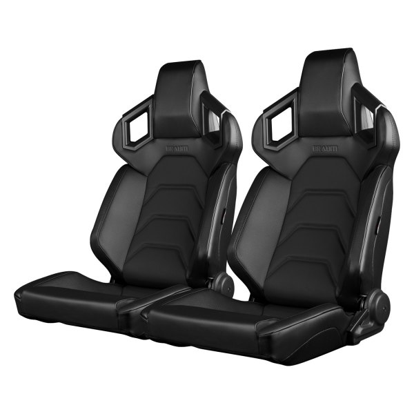 Braum® - Alpha-X Series Low Base Sport Seats Black Stitching