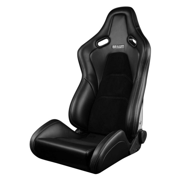 Braum® - Falcon-S Series FRP Reclinable Composite Seat, Black Alcantara with Black Stitching