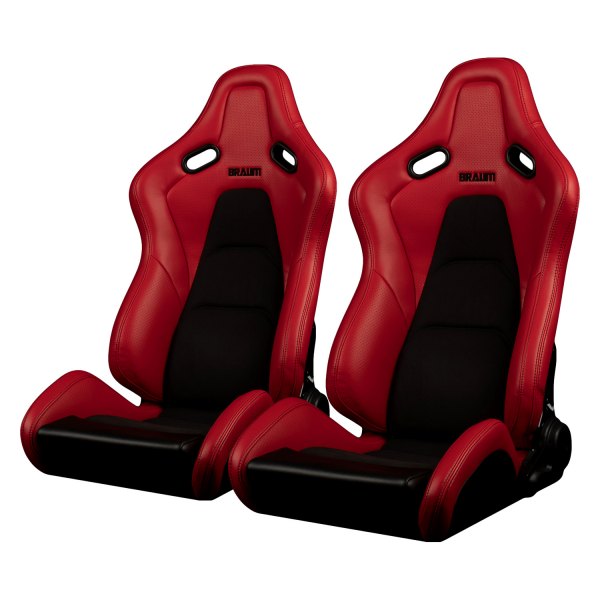 Braum® - Falcon-S Series FRP Reclinable Composite Seats, Red Leatherette