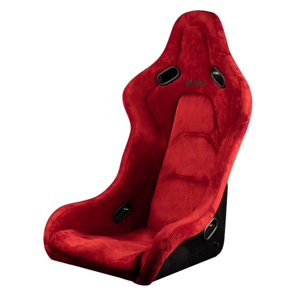 Braum® - FALCON-S Series Fixed Back Bucket Composite Seat, Red Alcantara with Black Glitter Composite