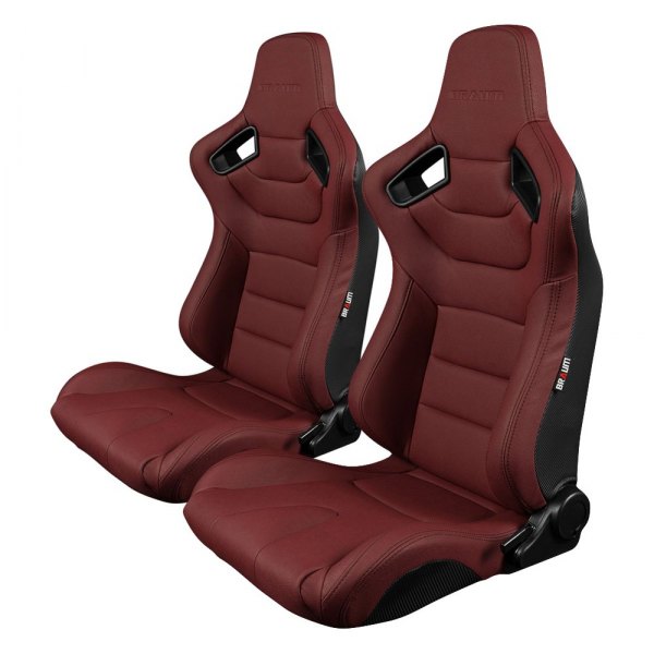 Braum® - Elite Series Sport Seats, Maroon Leatherette