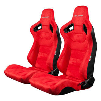 Braum® - Elite Series Sport Seats, Red Microsuede