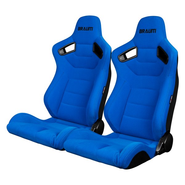 Braum® - Elite Series Sport Seats, Blue Fabric with Black Stitching