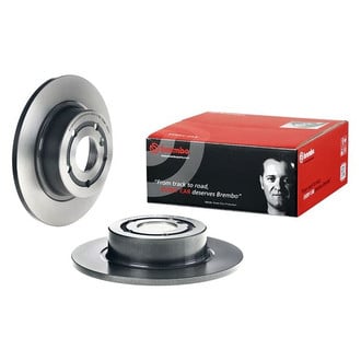 Brembo® - UV Coated Plain Solid Rear Brake Rotor