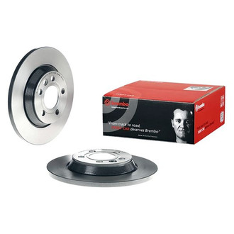 Brembo® - UV Coated Plain Solid Rear Brake Rotor