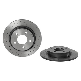 Brembo® - Premium Xtra Cross Drilled UV Coated 1-Piece Rear Brake Rotor