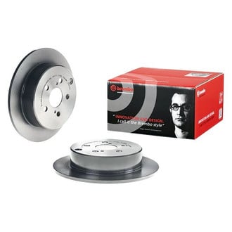 Brembo® - UV Coated Plain Solid Rear Brake Rotor