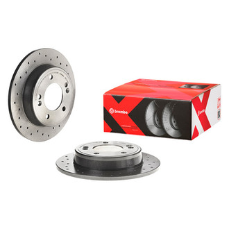 Brembo® 08.C172.2X - Premium Xtra Cross Drilled UV Coated 1-Piece Rear Brake Rotor
