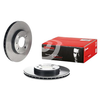 Brembo® - UV Coated Series Plain Vented Front Brake Rotor