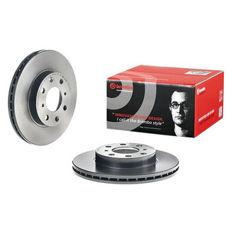 Brembo® - UV Coated Series Plain Vented Front Brake Rotor