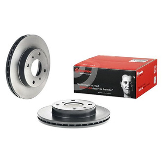 Brembo® - UV Coated Series Plain Vented Front Brake Rotor