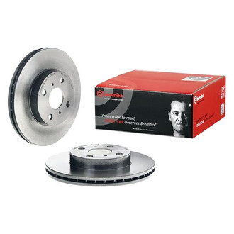 Brembo® - UV Coated Series Plain Vented Front Brake Rotor