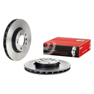 Brembo® - UV Coated Series Plain Vented Front Driver Side Brake Rotor