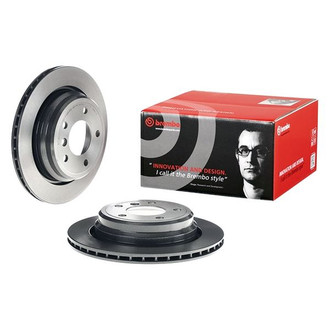 Brembo® - UV Coated Series Plain Vented Rear Brake Rotor
