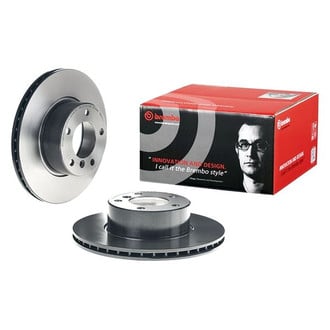Brembo® - UV Coated Series Plain Vented Front Brake Rotor