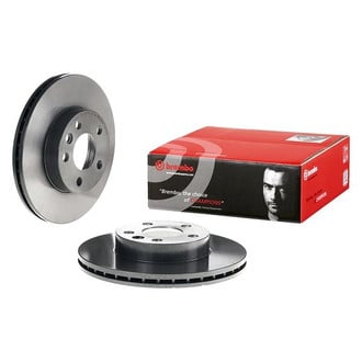 Brembo® - UV Coated Series Plain Vented Front Brake Rotor