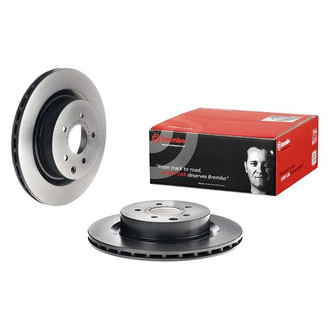 Brembo® - UV Coated Series Plain Vented Rear Brake Rotor