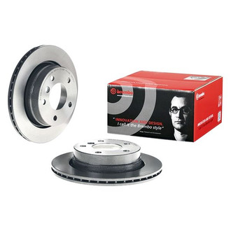Brembo® - UV Coated Series Plain Vented Rear Brake Rotor