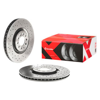 Brembo® - Premium Xtra Cross Drilled UV Coated 1-Piece Brake Rotor