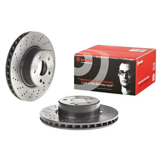 Brembo® - UV Coated Series Drilled Vented Front Brake Rotor