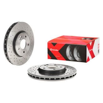 Brembo® - Premium Xtra Cross Drilled UV Coated Brake Rotor