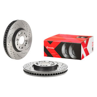 Brembo® - Premium Xtra Cross Drilled UV Coated Brake Rotor