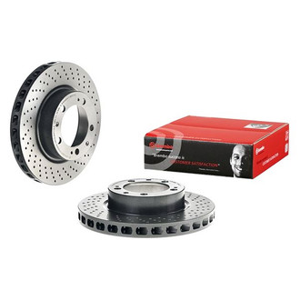 Brembo® - UV Coated Series Drilled Vented Front Passenger Side Brake Rotor