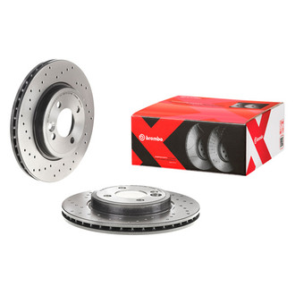 Brembo® - Premium Xtra Cross Drilled UV Coated 1-Piece Brake Rotor