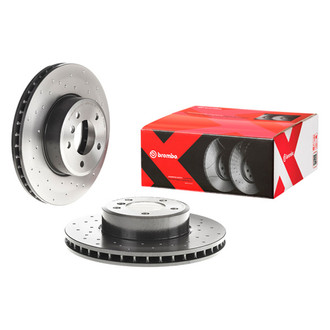 Brembo® - Premium Xtra Cross Drilled UV Coated Brake Rotor