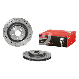 Brembo® - UV Coated Series Drilled and Slotted Vented Rear Brake Rotor