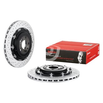 Brembo® - OE Replacement Drilled and Slotted Vented Rear Brake Rotor