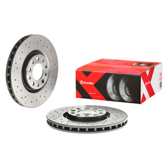 Brembo® - Premium Xtra Cross Drilled UV Coated Brake Rotor